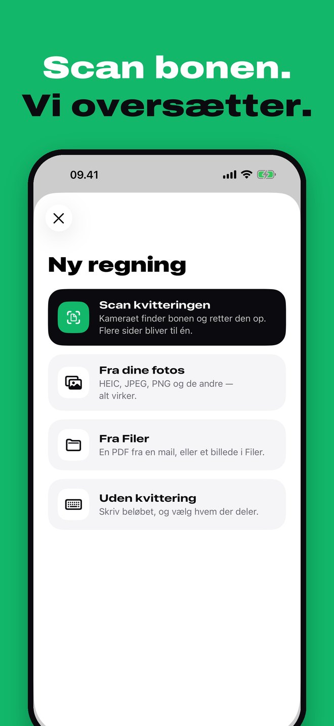 Linjer på en regning