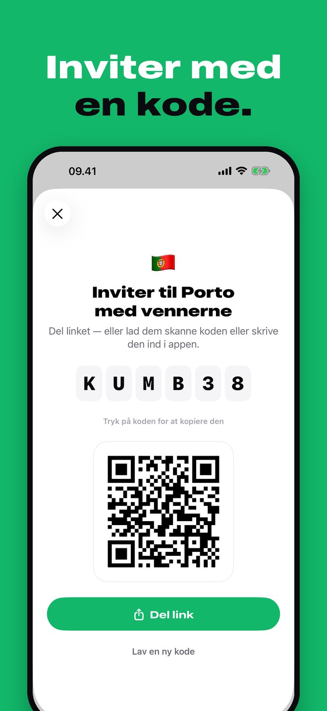 Inviter med kode