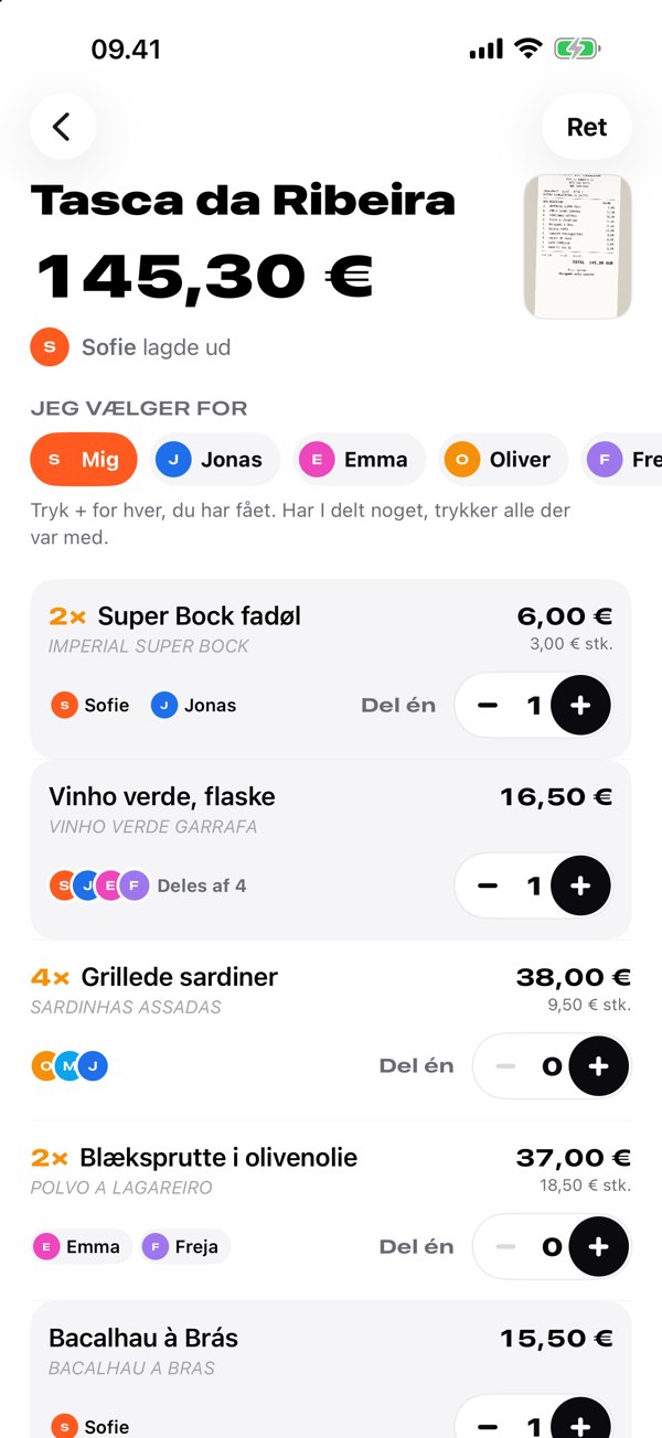 Regning med linjer og plus- og minusknapper